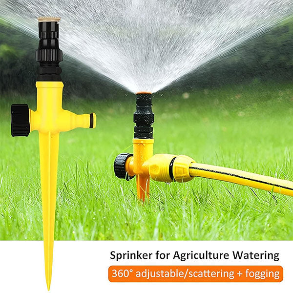 360 degrees Garden Sprinkler with Adjustable Spray Patterns - detail