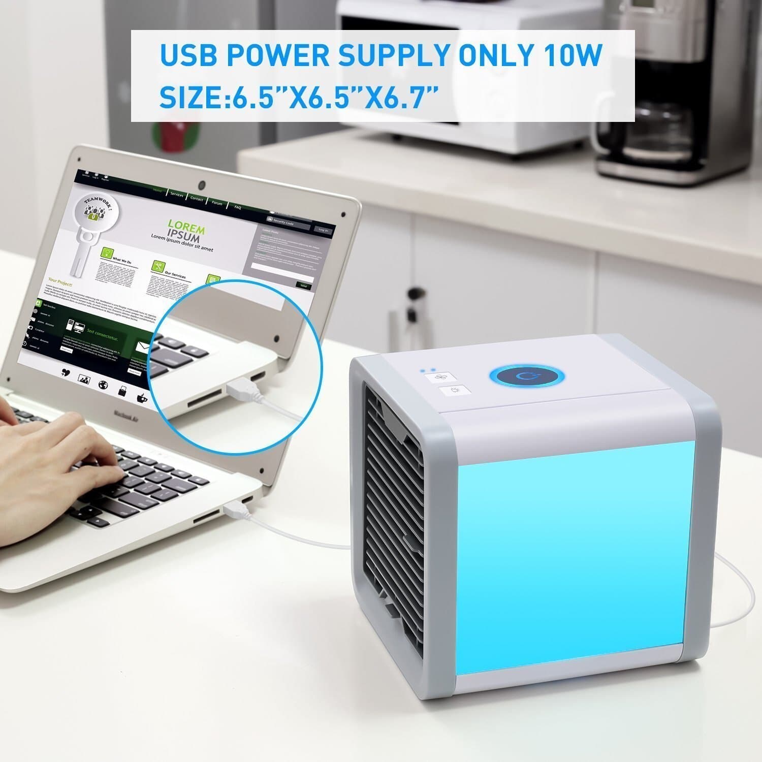 3-in-1 Portable Air Conditioner with Fan and Dehumidifier Modes - alternate angle