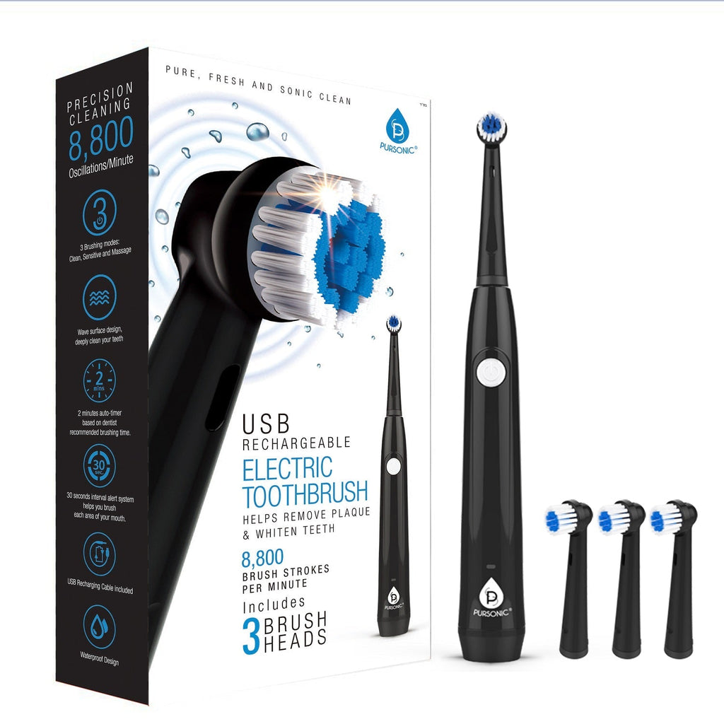 USB Rechargeable Rotary Toothbrush, Rechargeable - in use
