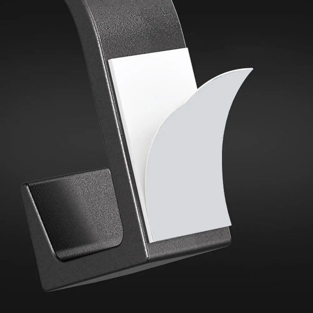 5-Pack Self-Adhesive Wall Hooks for Coats | 12 lb Capacity, No-Drill - alternate angle