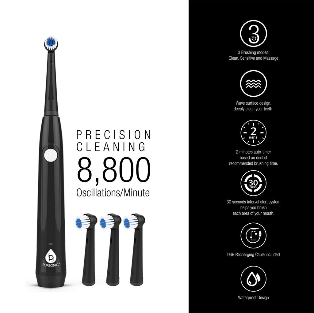USB Rechargeable Rotary Toothbrush, Rechargeable - alternate angle