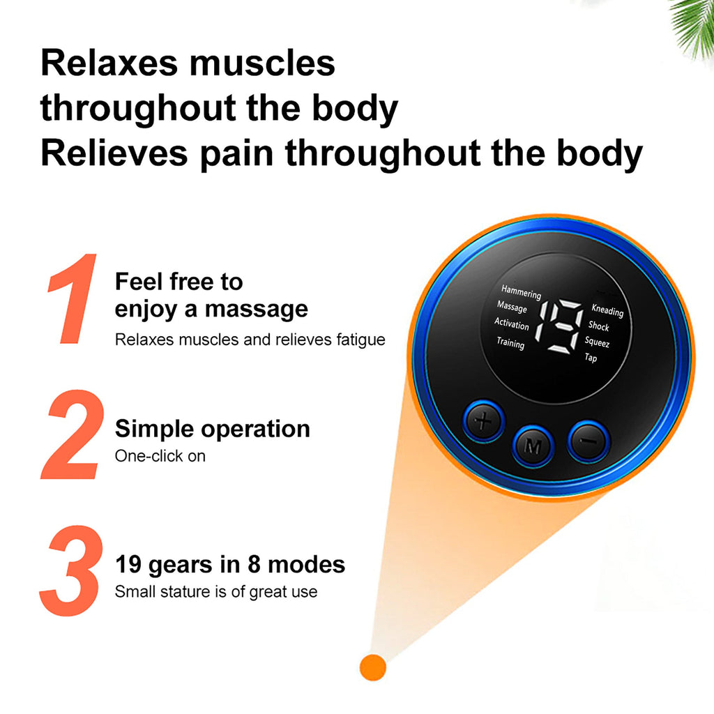 Electric EMS Neck Massager - in use
