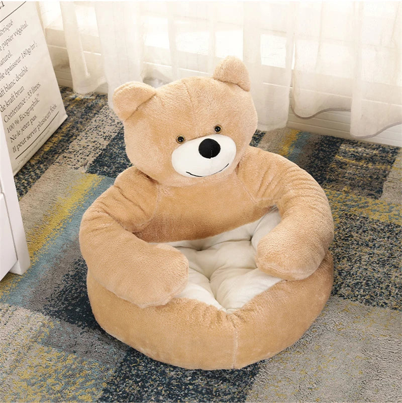 Bear Shaped Winter Plush Pet Dog Bed - alternate angle