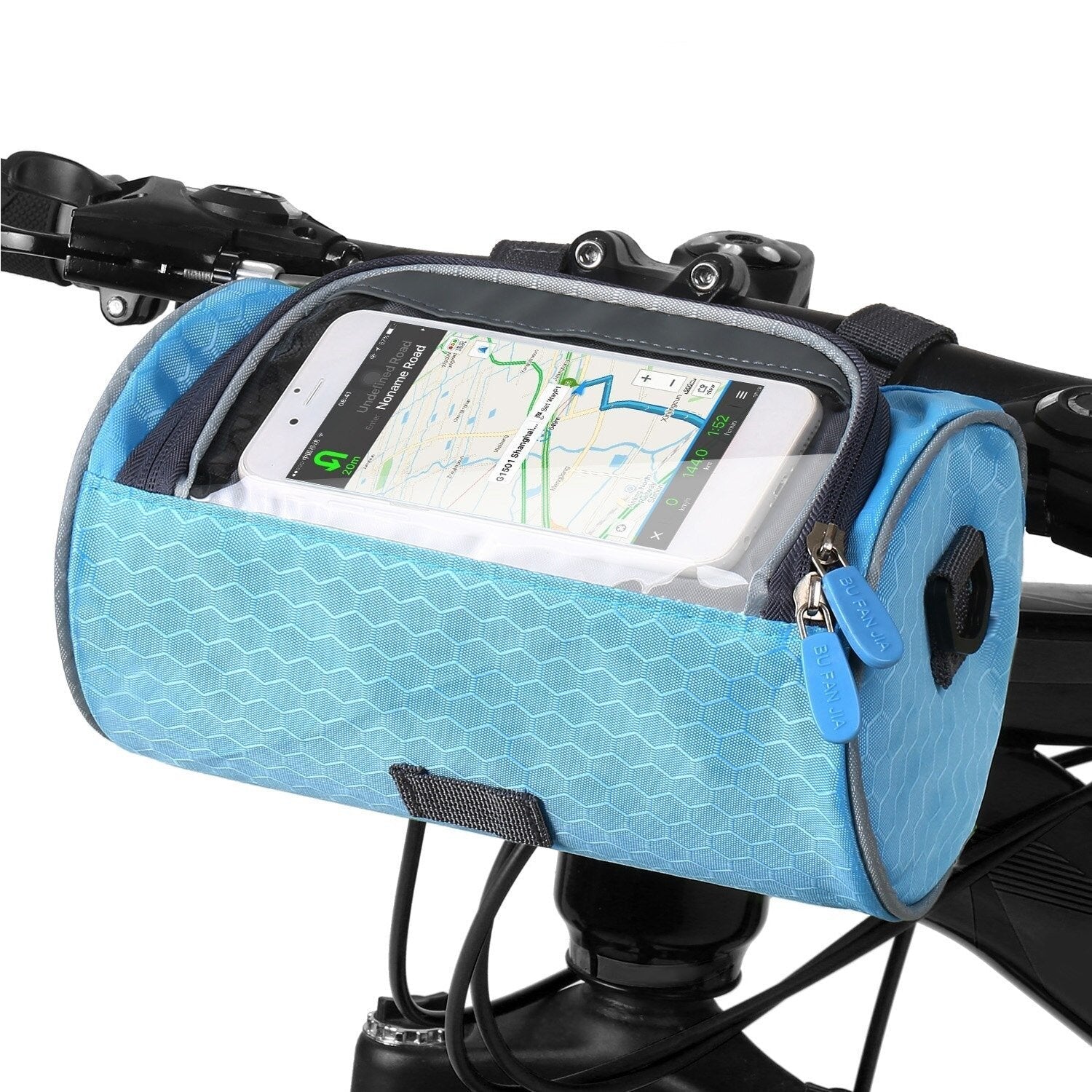 Bicycle Bag With Touchscreen - in use