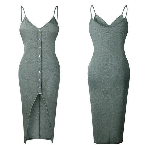 Button-down Strapless Dress - alternate angle