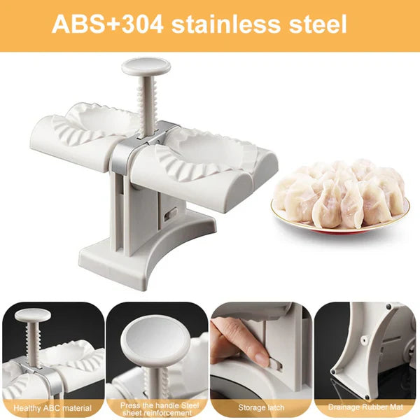 Double head automatic dumpling maker mould - alternate angle