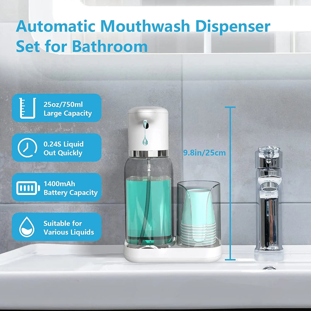 Automatic Mouthwash Dispenser - alternate angle