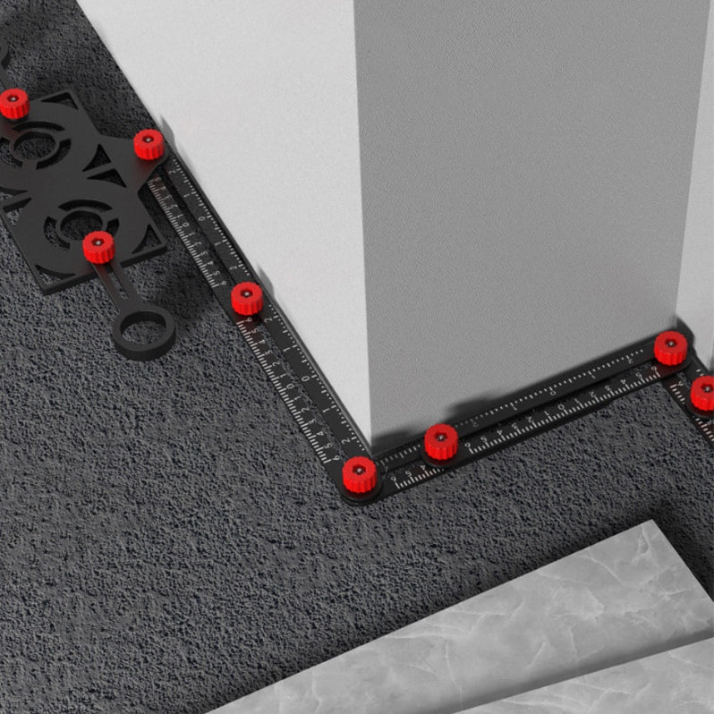 Adjustable Aluminum Alloy Tile Work Folding Ruler - detail