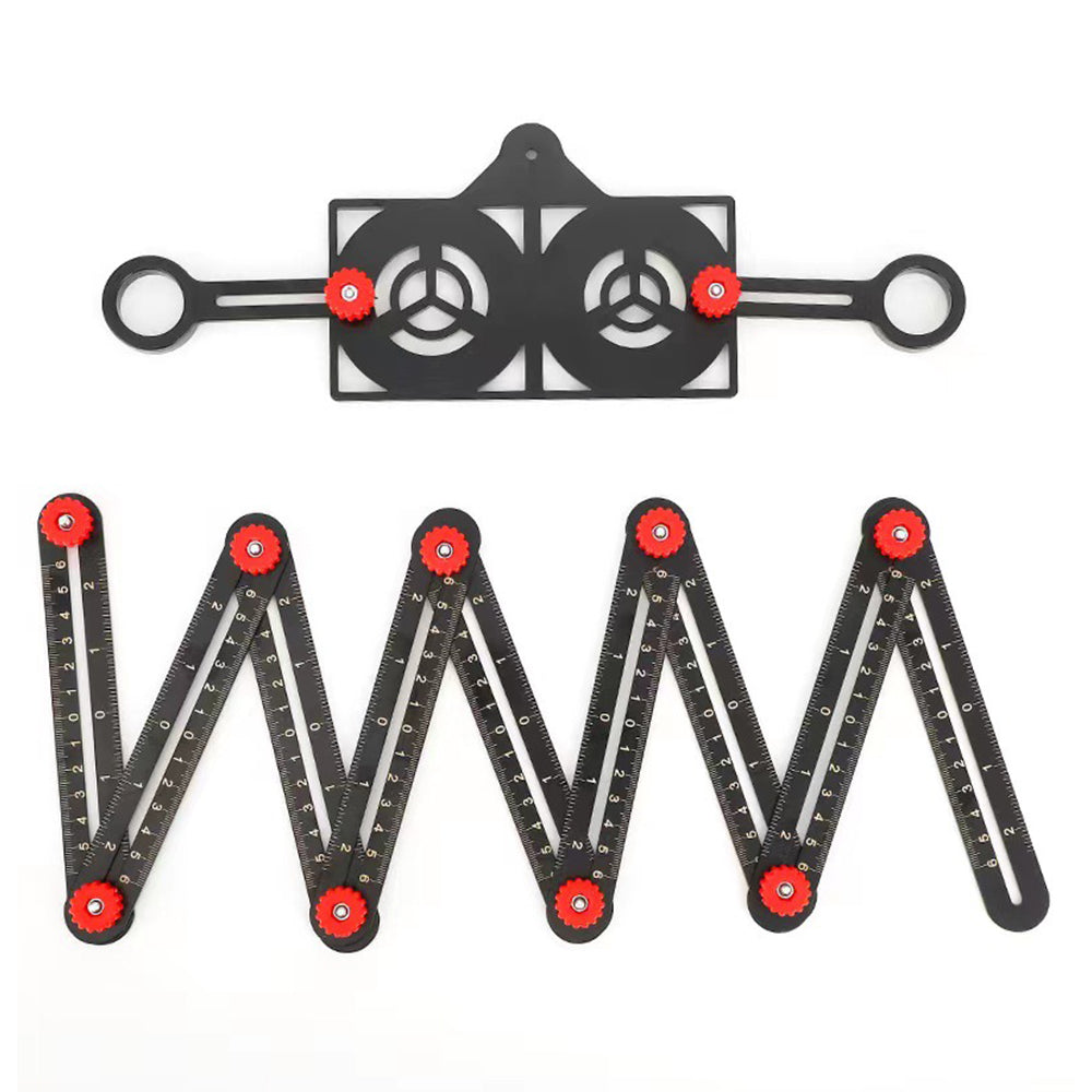 Adjustable Aluminum Alloy Tile Work Folding Ruler - alternate angle