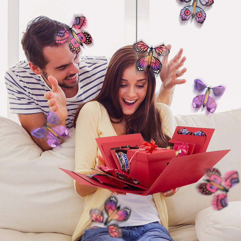 DIY Valentine's Day Magic Butterfly Photo Surprise Gift - alternate angle