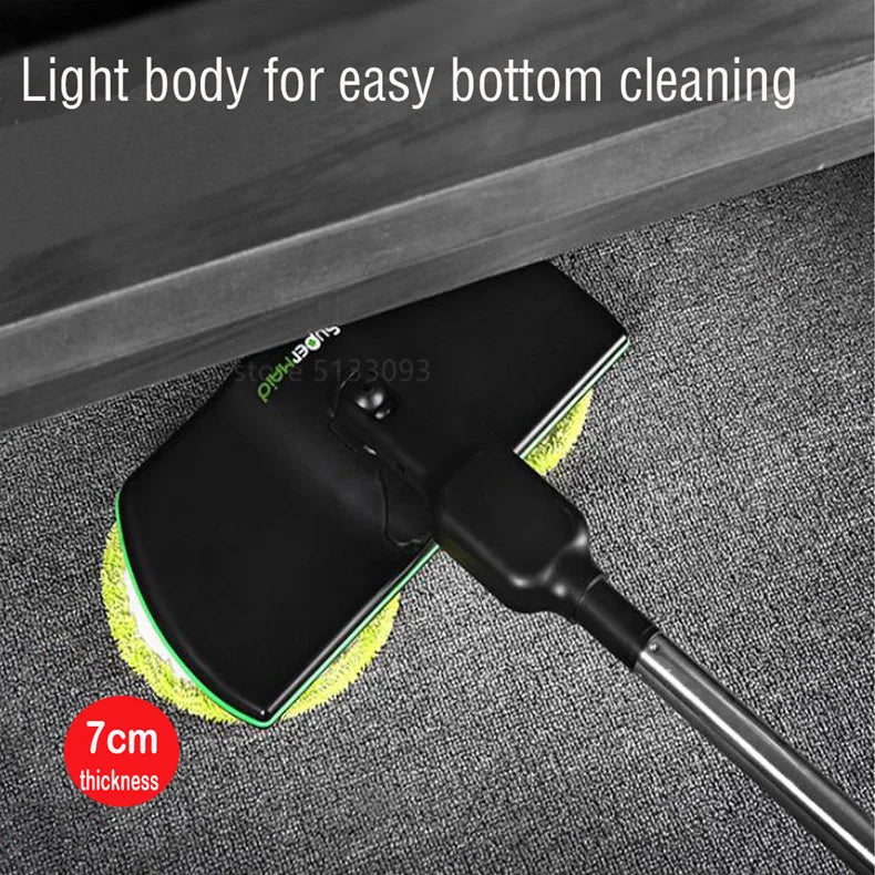 Cordless Electric Spin Mop Floor Cleaner Scrubber - in use