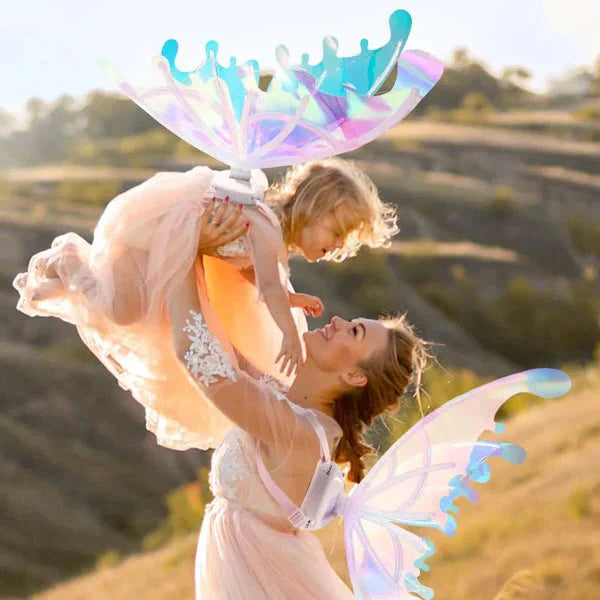 Electric Colorful Kids / Adults LED Fairy Wings Costume - detail