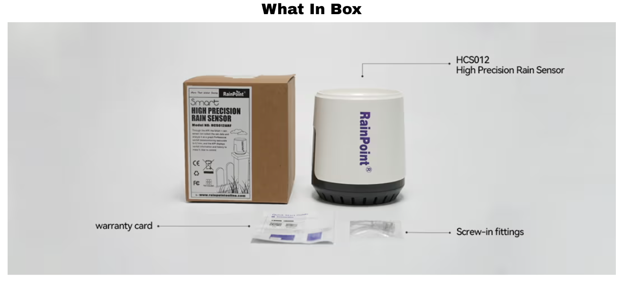 RainPoint Wireless Wi-Fi Digital Rain Gauge, Wireless