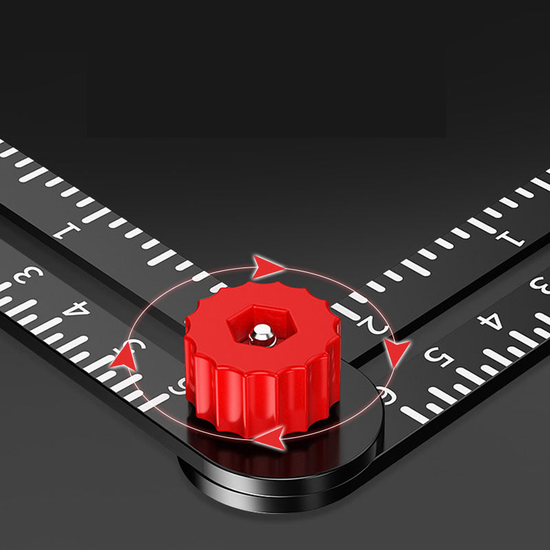 Adjustable Aluminum Alloy Tile Work Folding Ruler - in use