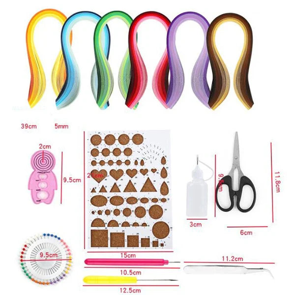 DIY Paper Quilling Template - in use