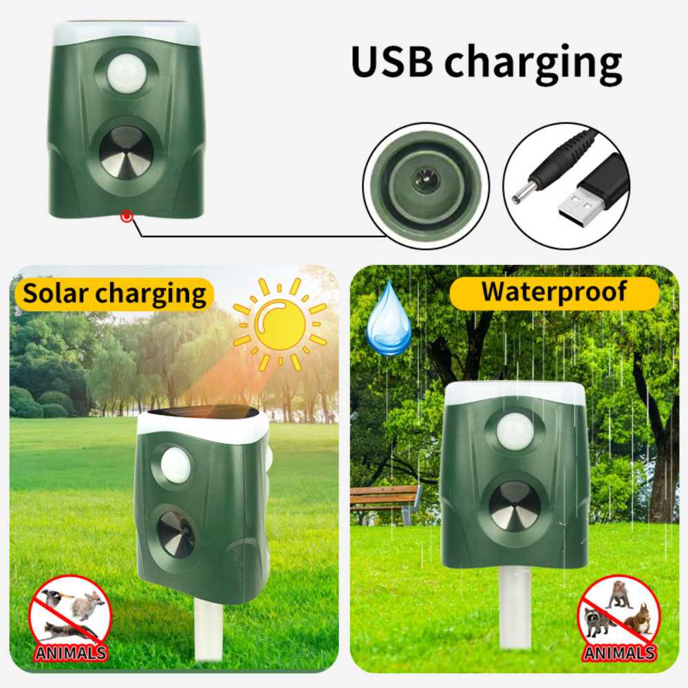 360 degrees Animal Repellent Deterrent - in use