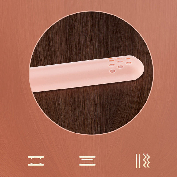 2-in-1 Flat Iron and Hair Curler Styler - in use