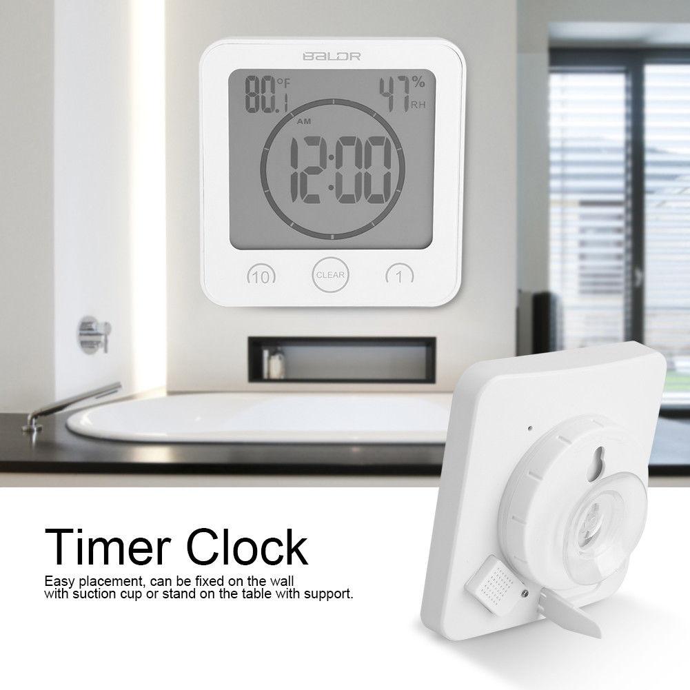 Waterproof Shower Clock w/ Timer (2 Packs), Waterproof