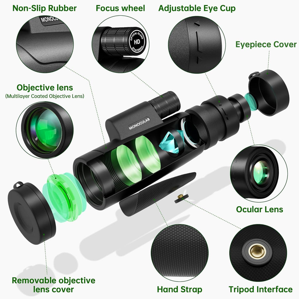 Monocular Telescope With Smartphone Holder & Tripod - alternate angle