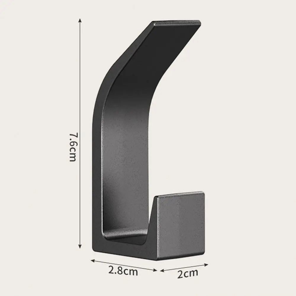 5-Pack Self-Adhesive Wall Hooks for Coats | 12 lb Capacity, No-Drill - detail