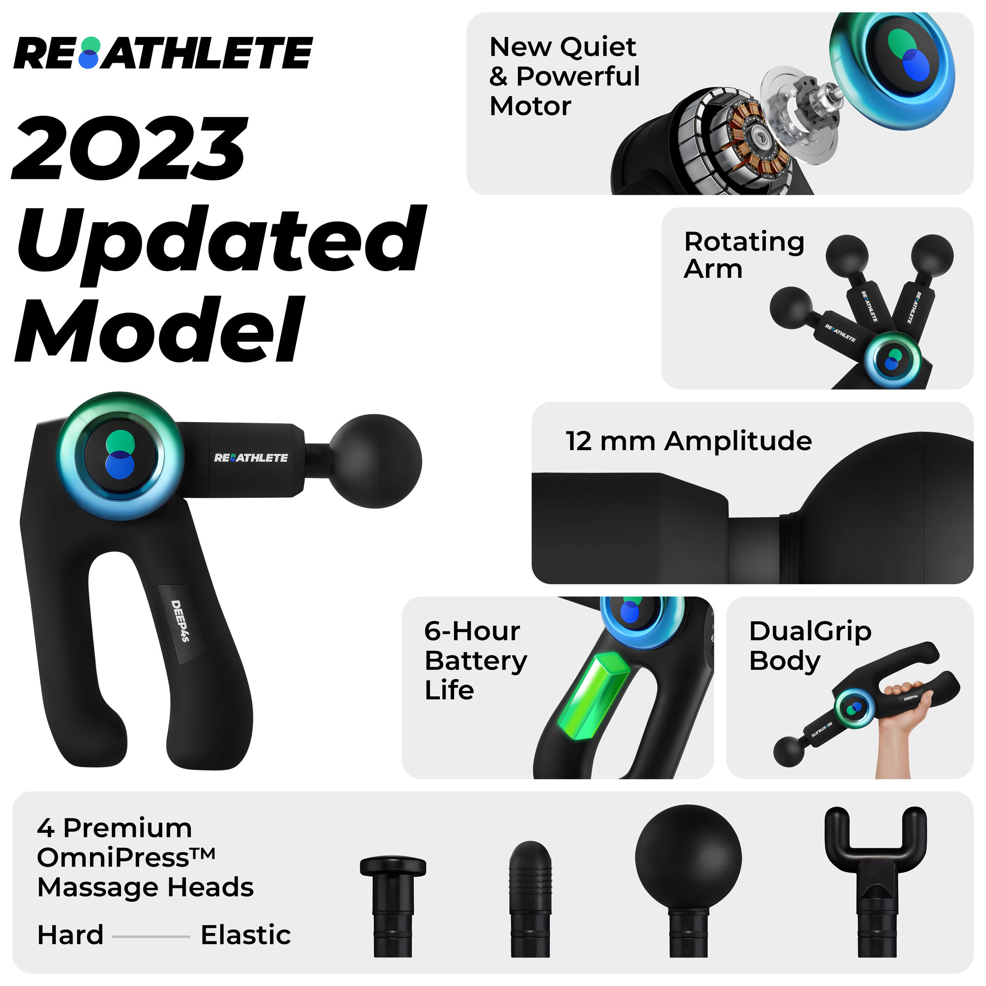 DEEP4s Massage Gun, Massage - alternate angle