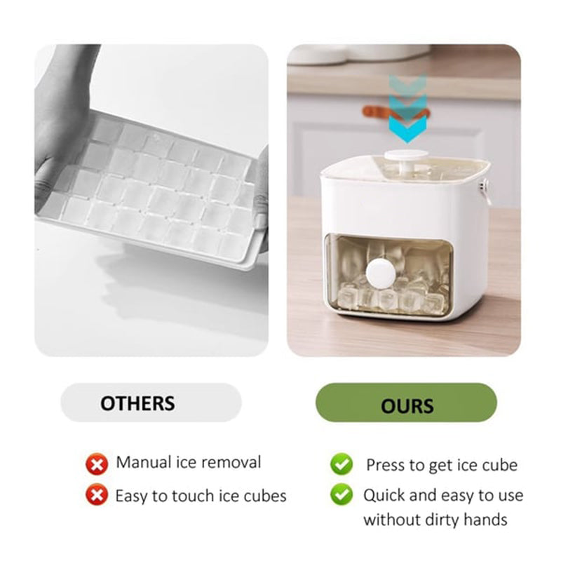 2-Stage Push In Ice Cube Tray - detail