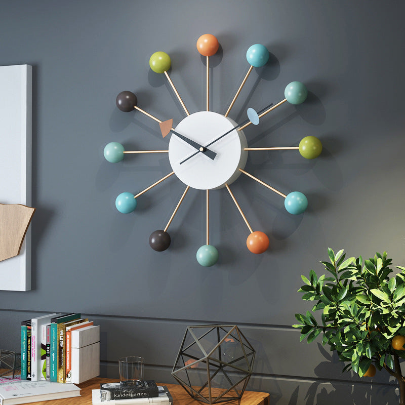 Decorative Large Silent Wall Clock For The Living Room - in use