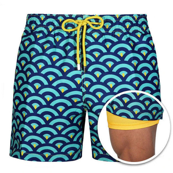 Beach shorts with lining - alternate angle