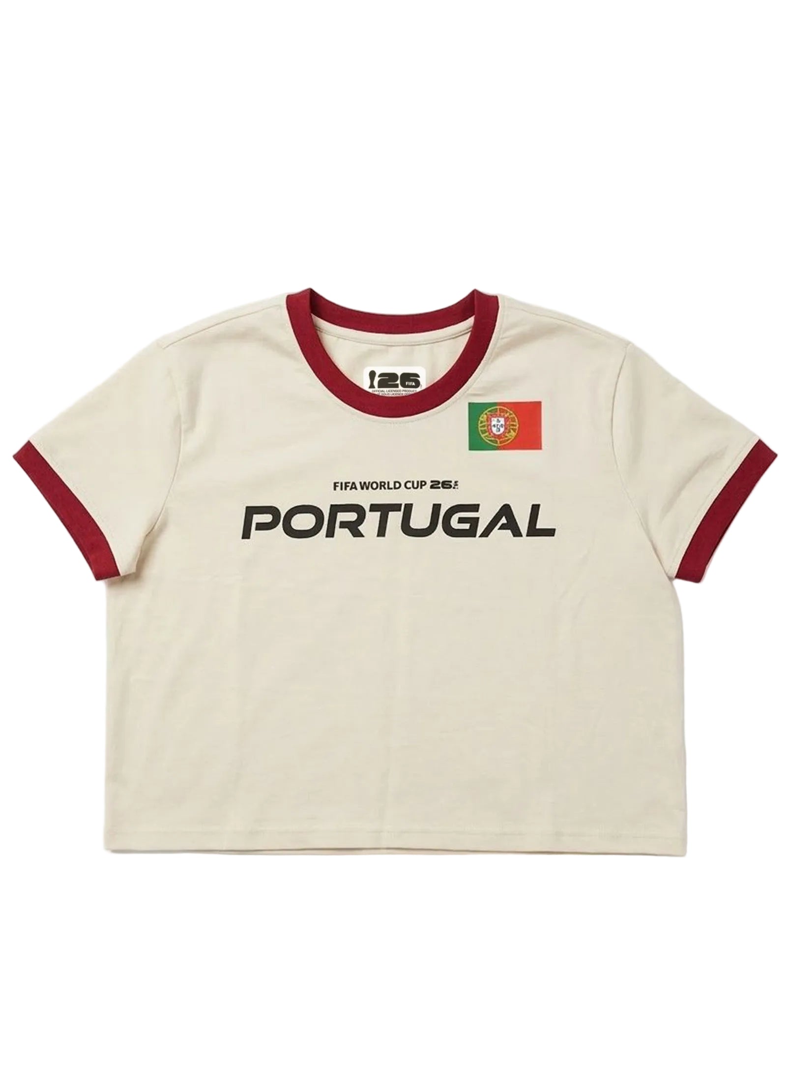 Portugal Ringer Tee||Portugal t-shirt graphique bords contraste - alternate angle