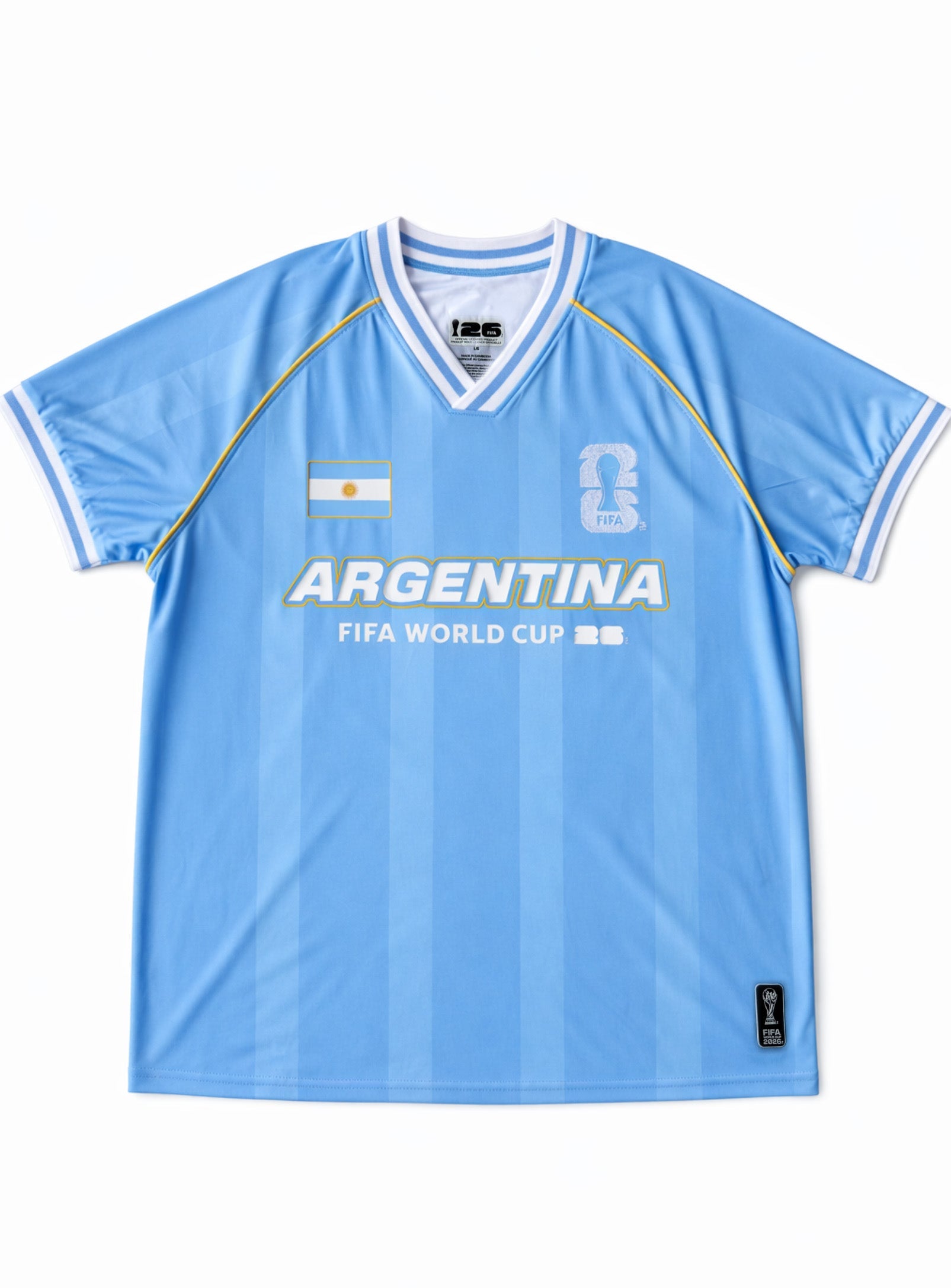 Argentina Soccer Jersey||Maillot de Soccer Argentine - alternate angle