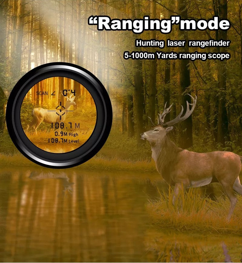 Hunting Laser Rangefinder - 1000 Yard, 6.5X Magnification