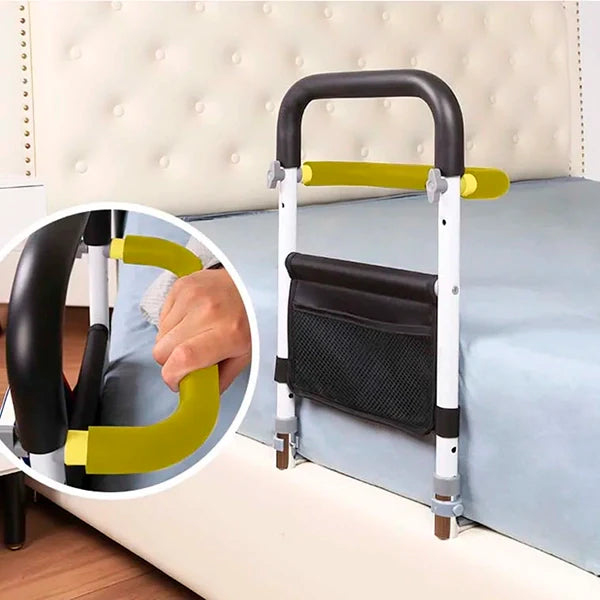 Adjustable Bed Rail Holder - in use