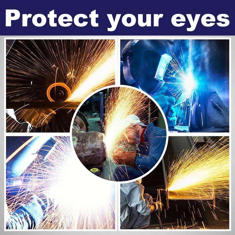 Auto Diimable Welding Glasses - in use