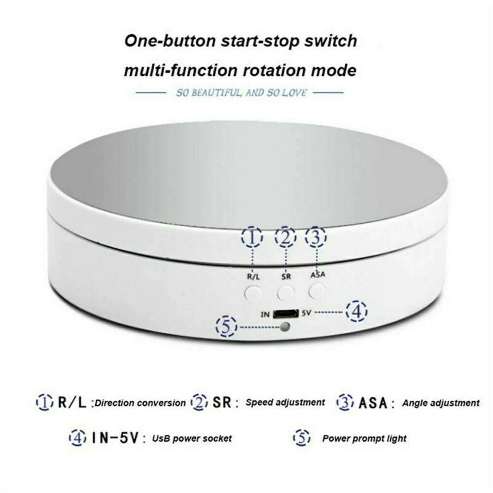 360 degrees Electric Motorized Rotating Display Turntable for Product - alternate angle