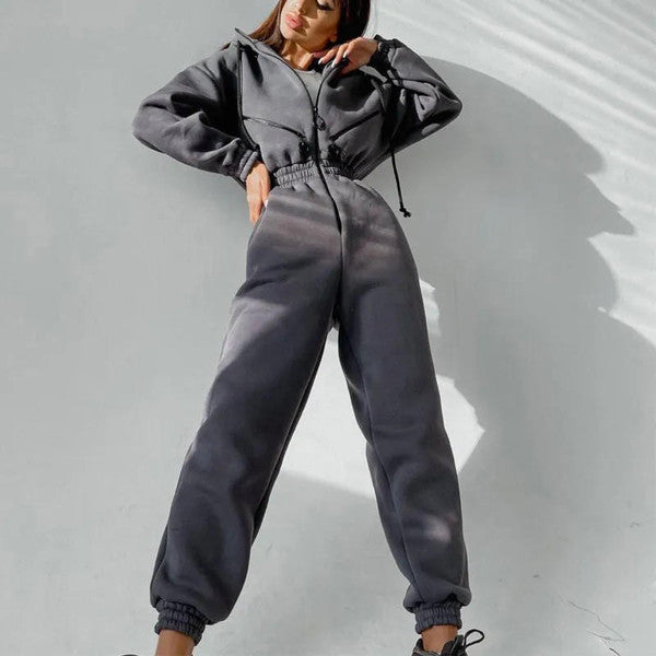 Basic Hooded Jumpsuit - detail