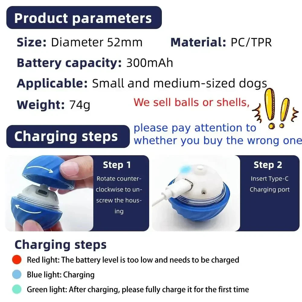Active Rolling Ball Anti-Anxiety Automatic Moving Ball - alternate angle