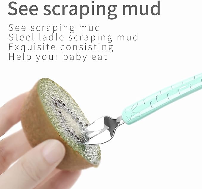 Double Head Baby Silicone Food Spoon - alternate angle