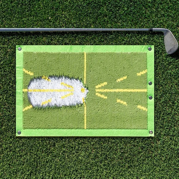Golf Training Mat for Swing Detection Batting - in use