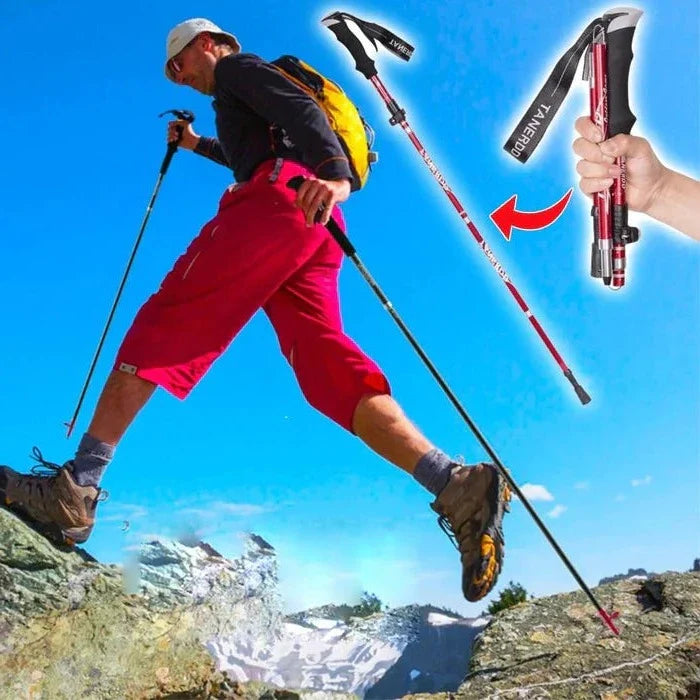 Adjustable Trekking Poles - Foldable Telescopic Pole - alternate angle