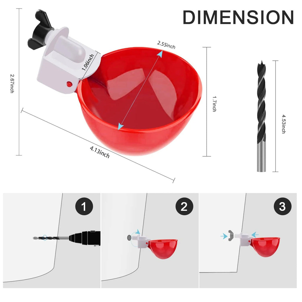 Automatic Chicken Waterer Cups (10 Pack)