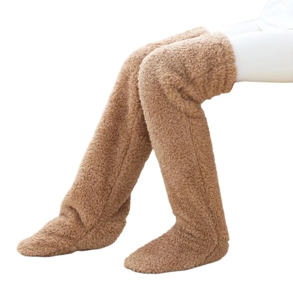 Cozy Fleece Winter Socks Long Warm Stockings - alternate angle
