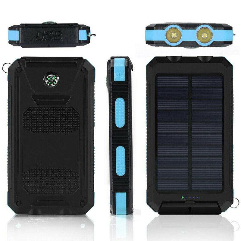 500,000 mAh Solar Power Bank with Dual USB Ports and Built-In - alternate angle