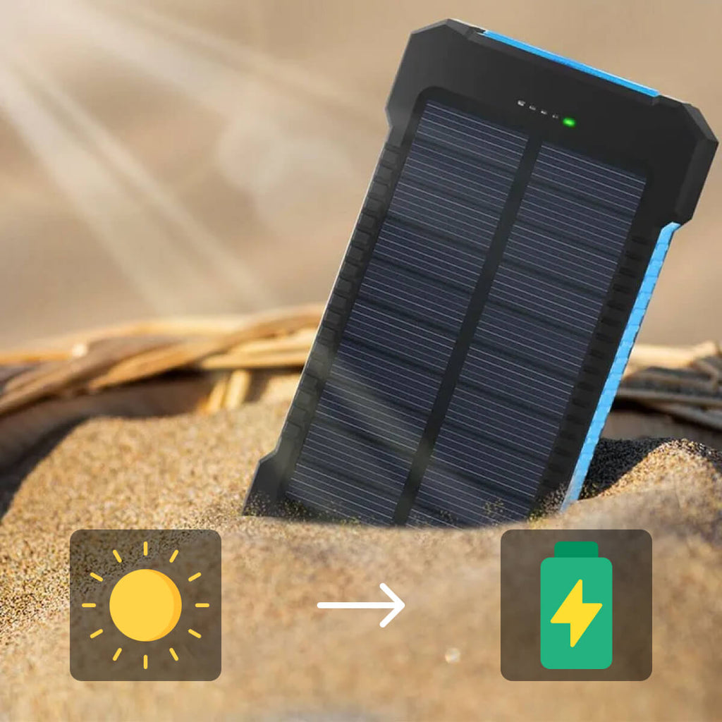 500,000 mAh Solar Power Bank with Dual USB Ports and Built-In - detail