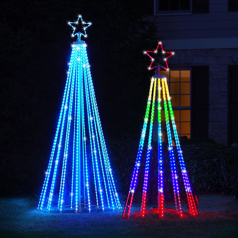 Christmas - Multicolor Led Animated Outdoor Christmas Tree Lightshow - alternate angle