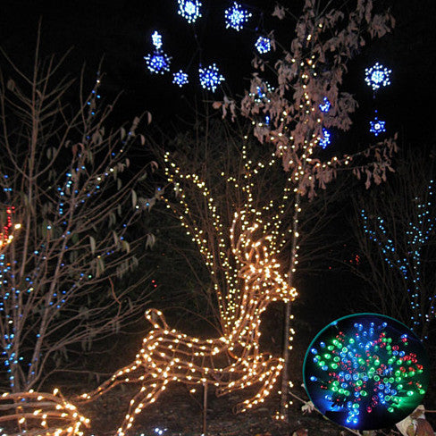 Colorful Firefly - Solar mini LED Christmas lights on Strings - alternate angle