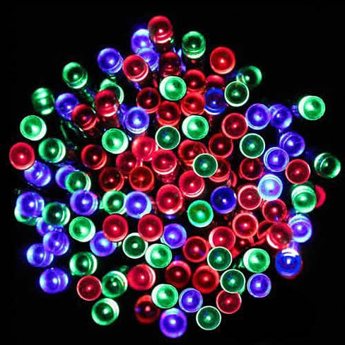 Colorful Firefly - Solar mini LED Christmas lights on Strings - detail