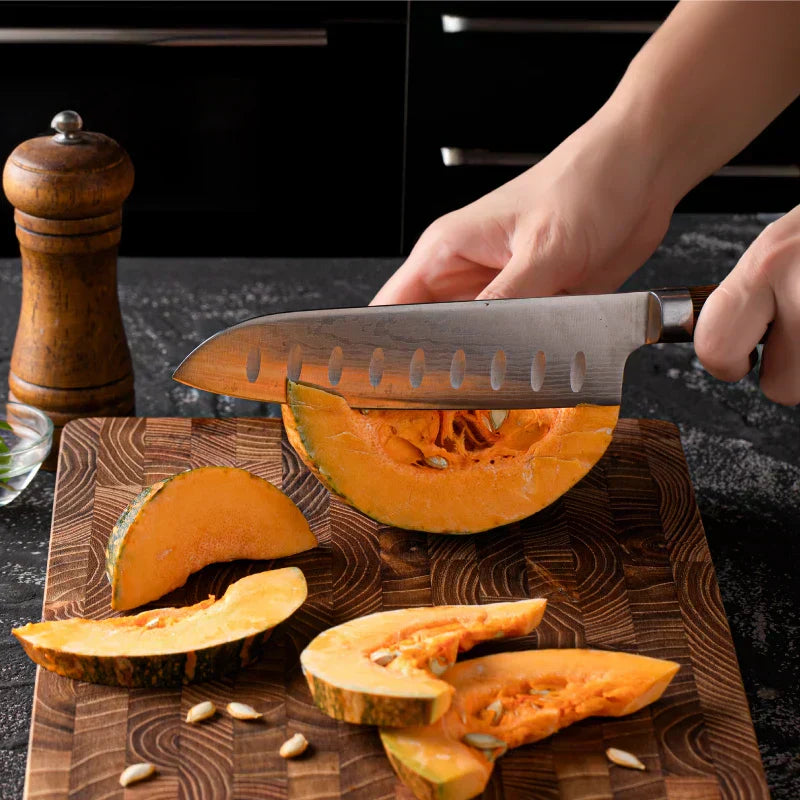 High-quality Wooden Chopping Block End Grain Cutting Board For - in use