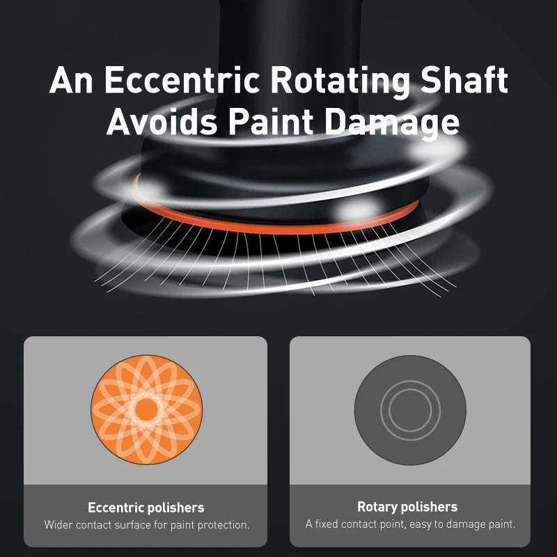 Cordless Dual Action Car Polisher - in use