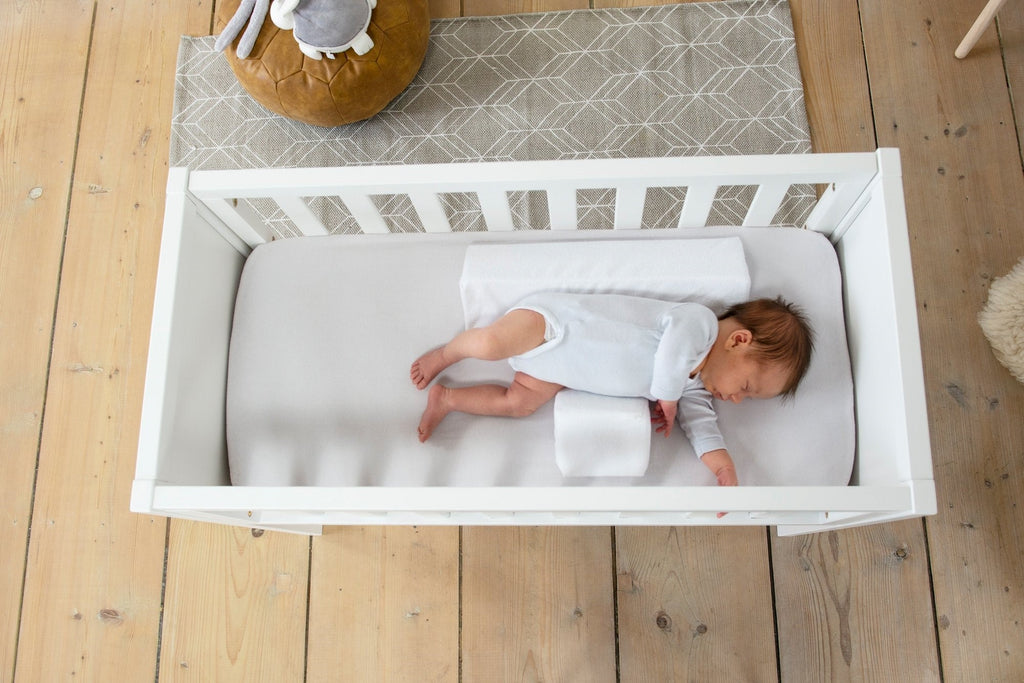 Baby Anti-Roll Wedge Pillow - in use