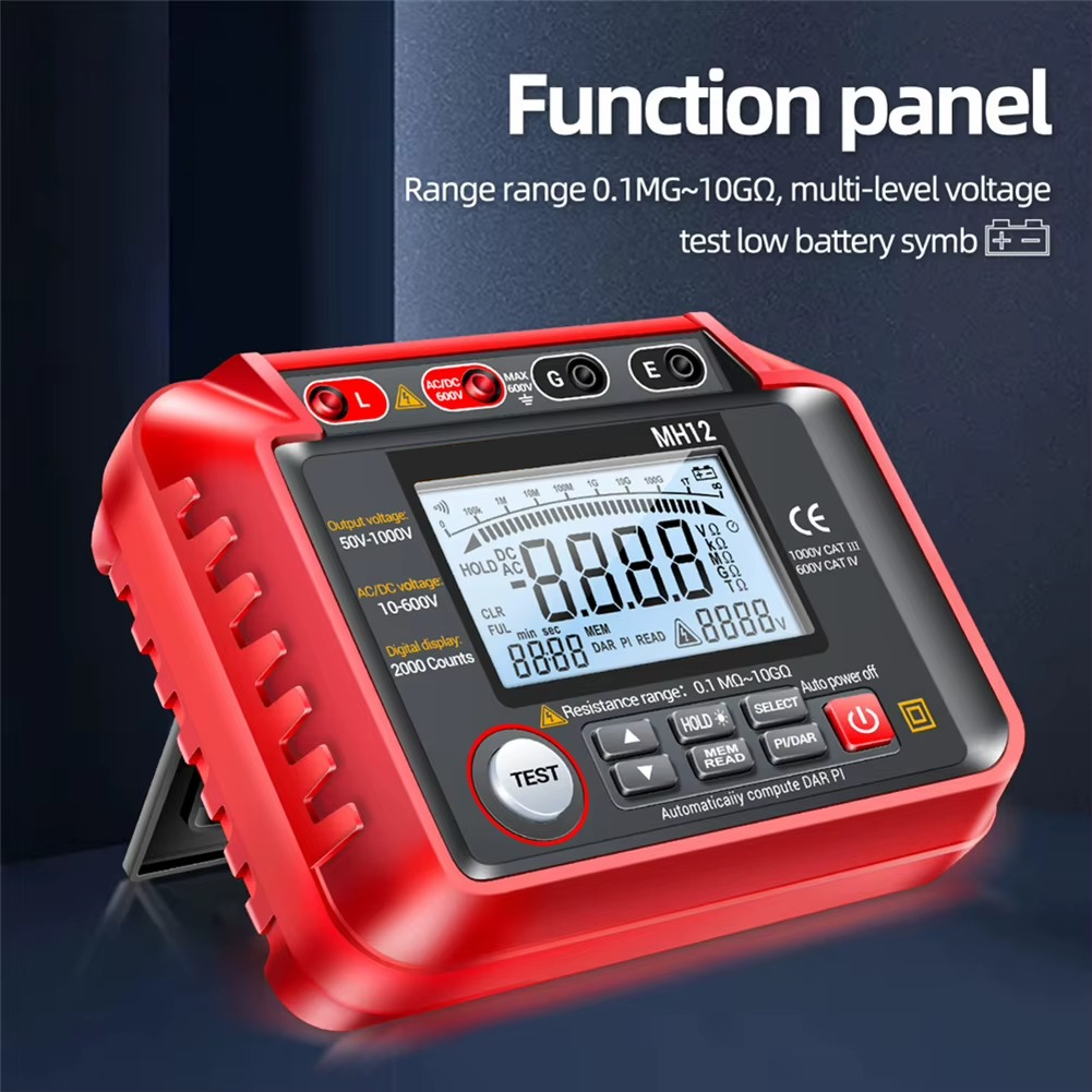 High Resistance Meter Voltage Tester Megohmmeter Tool - alternate angle